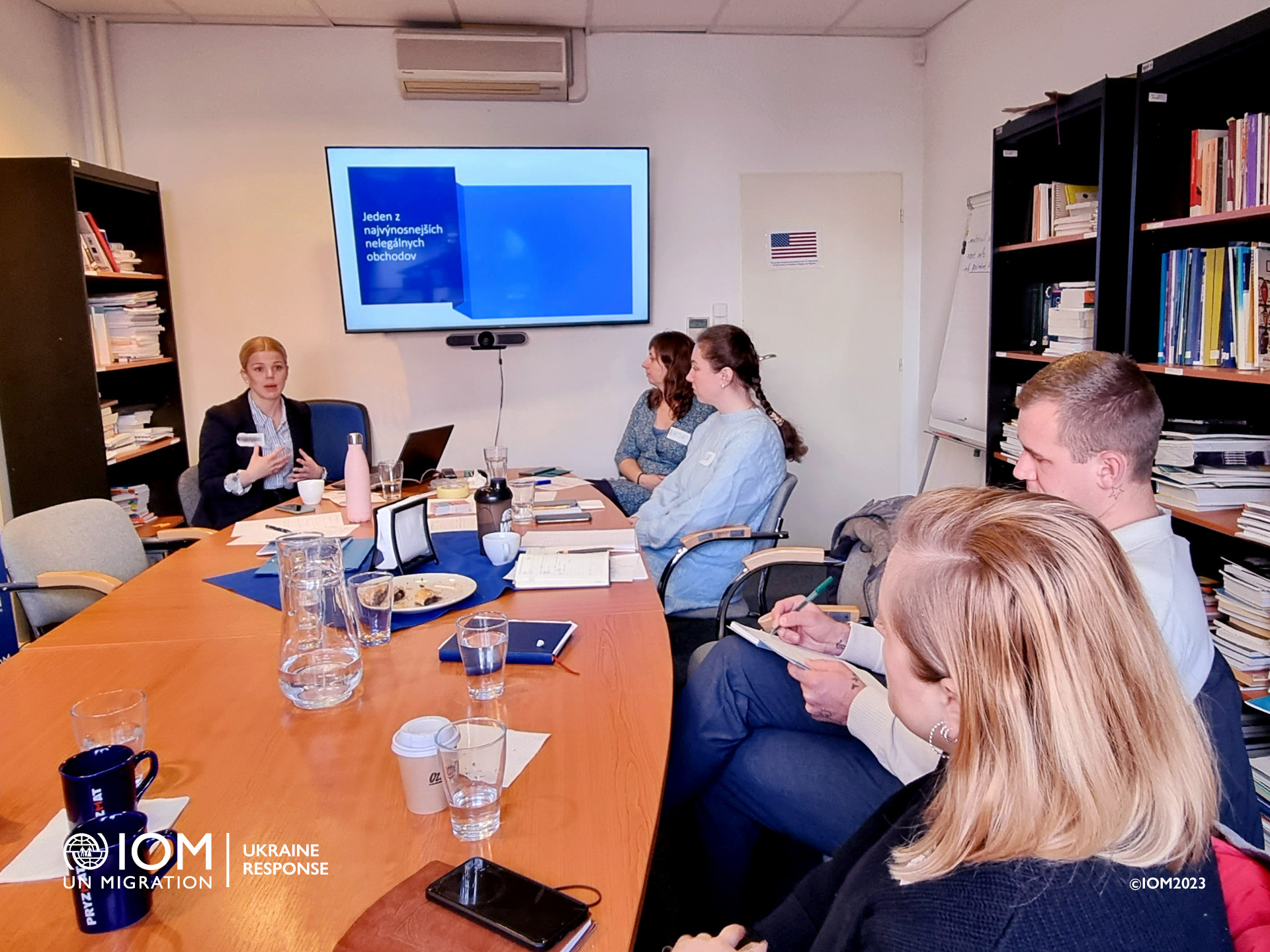 IOM builds its internal capacity and in January 2023 in Bratislava trained another staff members in counter-trafficking. Photo © International Organization for Migration (IOM) 2023.