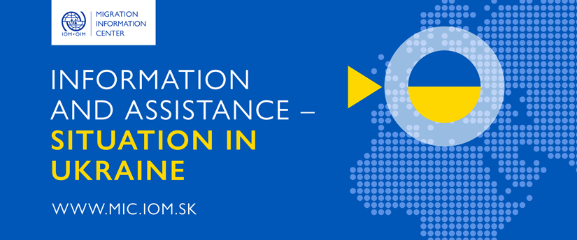 Banner - IOM provides information and assistance - situation in Ukraine 2022