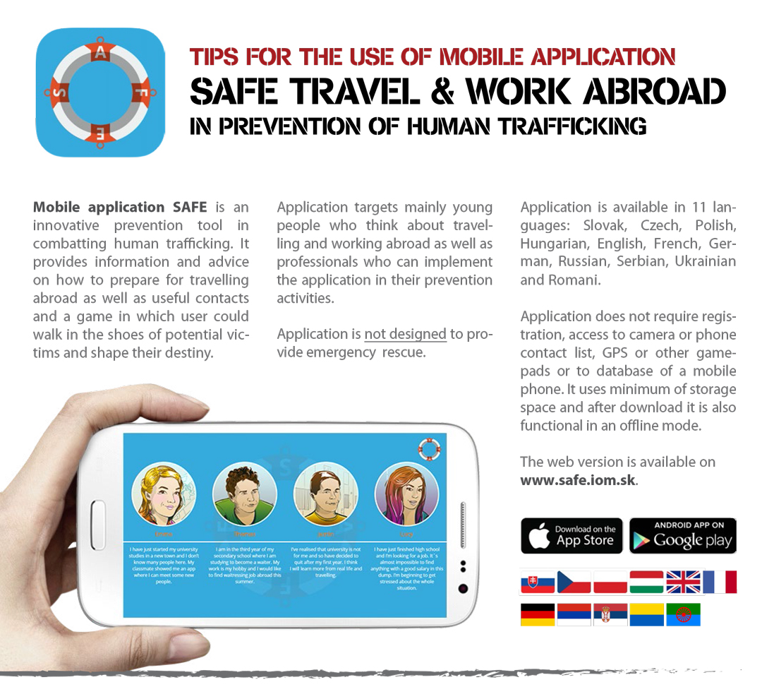 Picture - on using the mobile application SAFE Travel & Work Abroad, July 2021