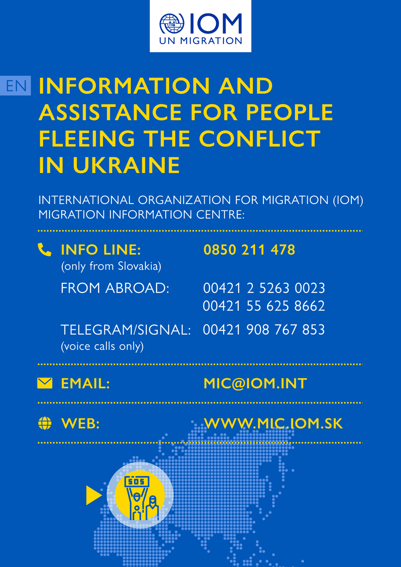 Poster - IOM information and assistance – situation in Ukraine