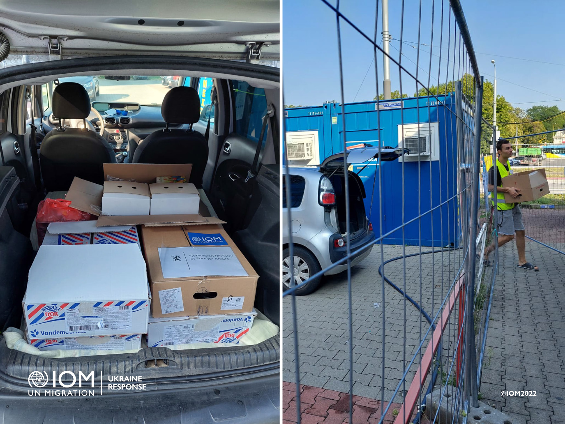 IOM secures delivery of food for the City of Kosice hotspot. Photo © International Organization for Migration (IOM) 2022.