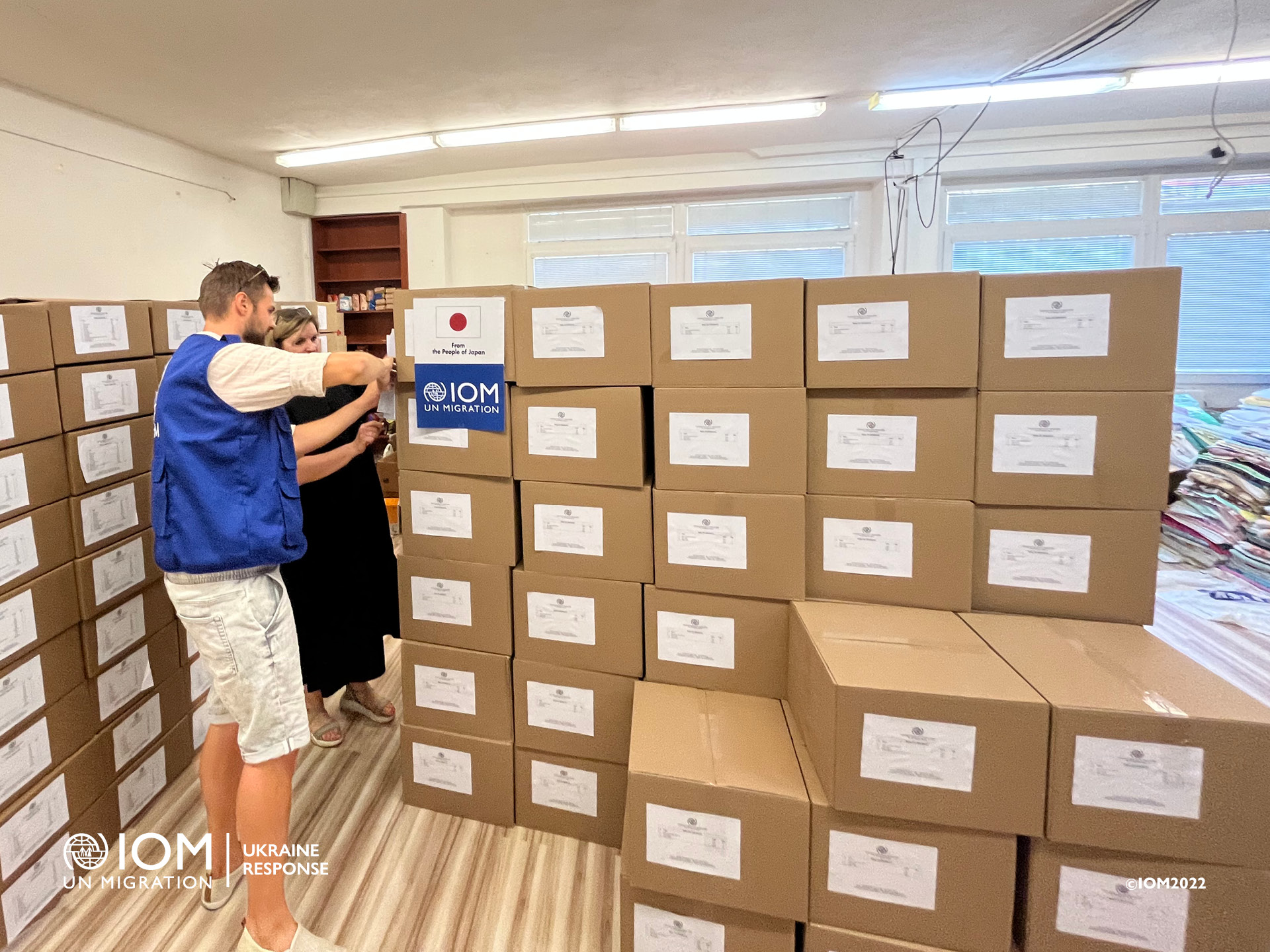 Delivery of humanitarian assistance to Nitra in August 2022. Photo © International Organization for Migration (IOM) 2022.