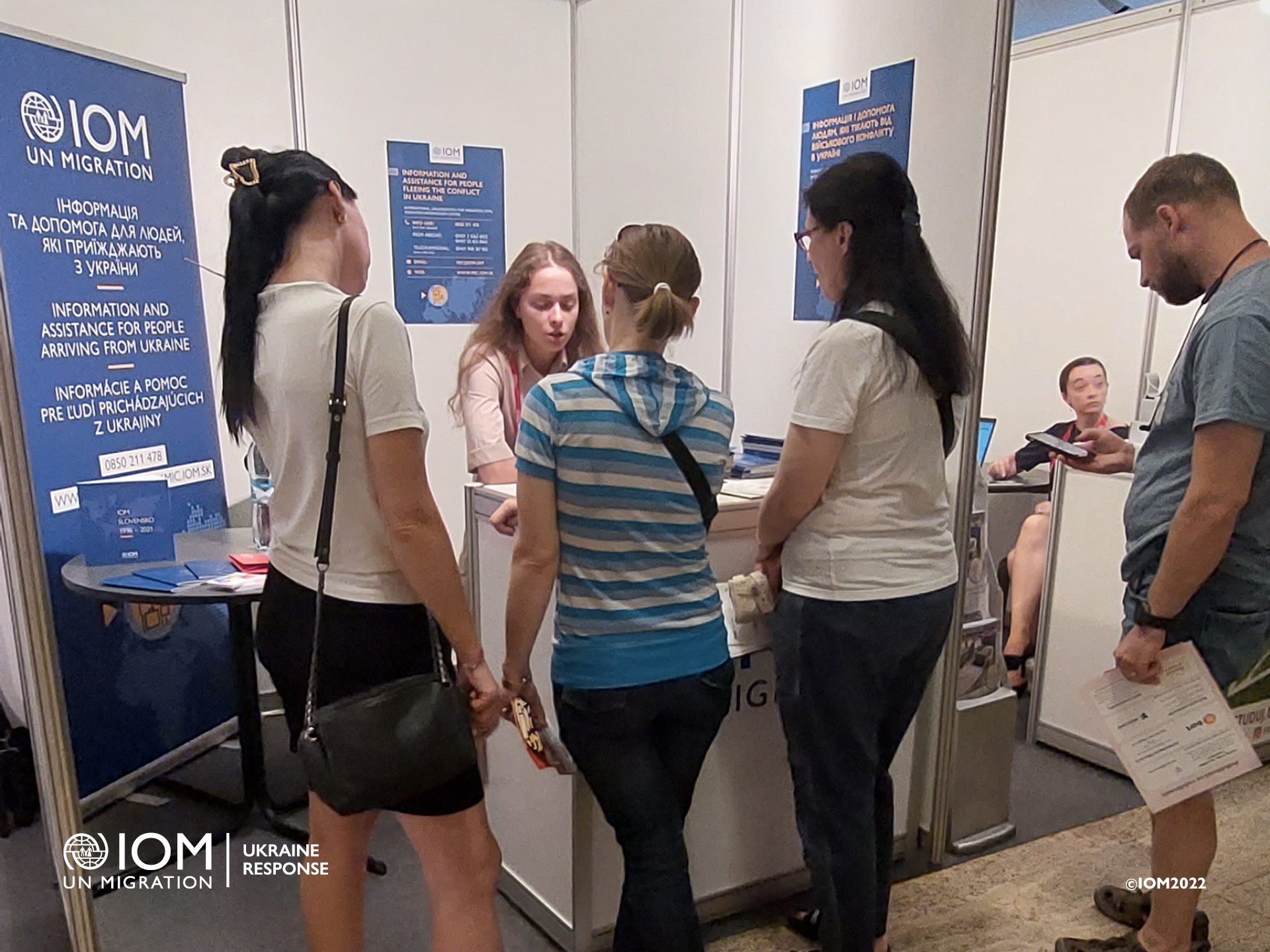 IOM Slovakia information stand at the Career Expo Kosice 2022. Photo © International Organization for Migration (IOM) 2022.