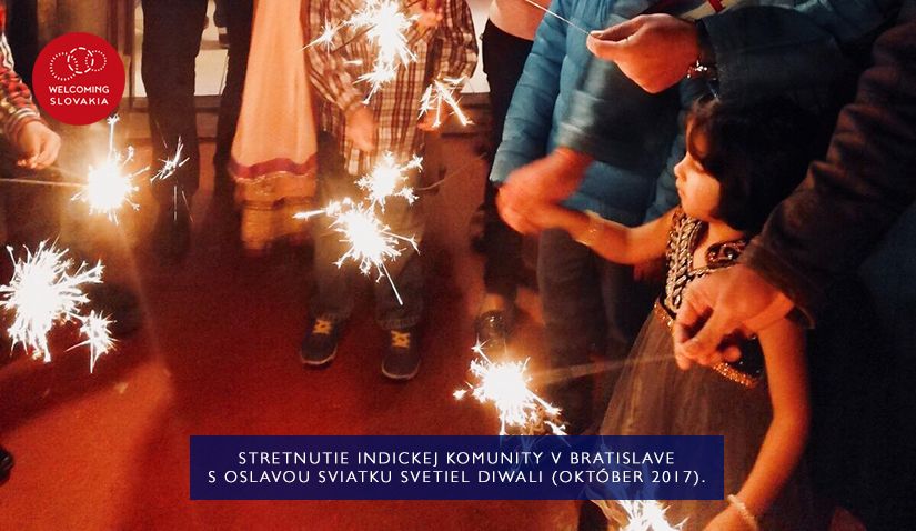 MIC IOM - Welcoming Slovakia - Stretnutie indickej komunity v Bratislave s oslavou sviatku svetiel Diwali