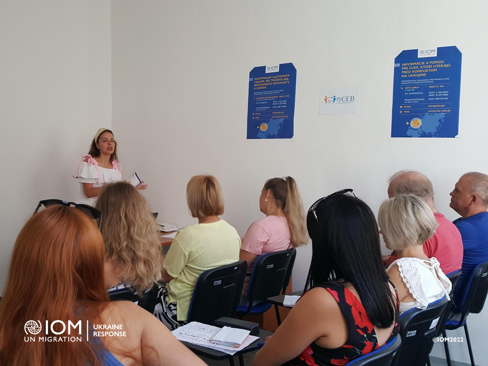 IOM course of Slovak language for people from Ukraine in Kosice. Photo © International Organization for Migration (IOM) 2022.